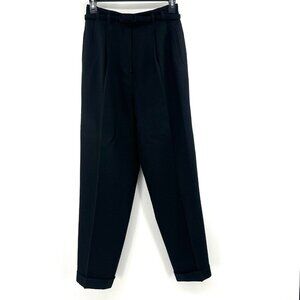 Vintage Gianni Sport Made in USA Wool Black Tapered High Waist Pants Size 6